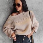 Bluza ocieplana oversize Elza Ola Voga beżowa