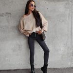 Bluza ocieplana oversize Elza Ola Voga beżowa