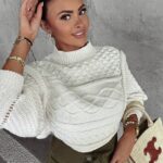 Sweter z półgolfem Oslo Ola Voga ecru