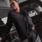 Bluza dresowa gładka Betsy Ola Voga czarna