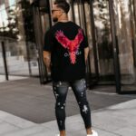 T-shirt męski oversize Hawks Ola Voga czarny