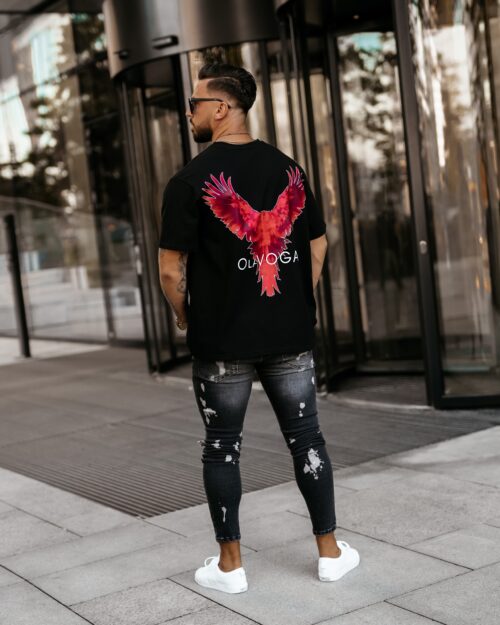 T-shirt męski oversize Hawks Ola Voga czarny