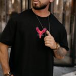 T-shirt męski oversize Hawks Ola Voga czarny