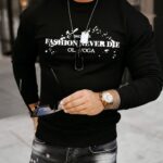 Bluza męska z nadrukiem Emil Ola Voga czarna