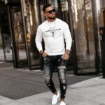 Bluza męska z nadrukiem Emil Ola Voga ecru