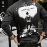 Bluza męska z nadrukiem Emil Ola Voga grafitowa