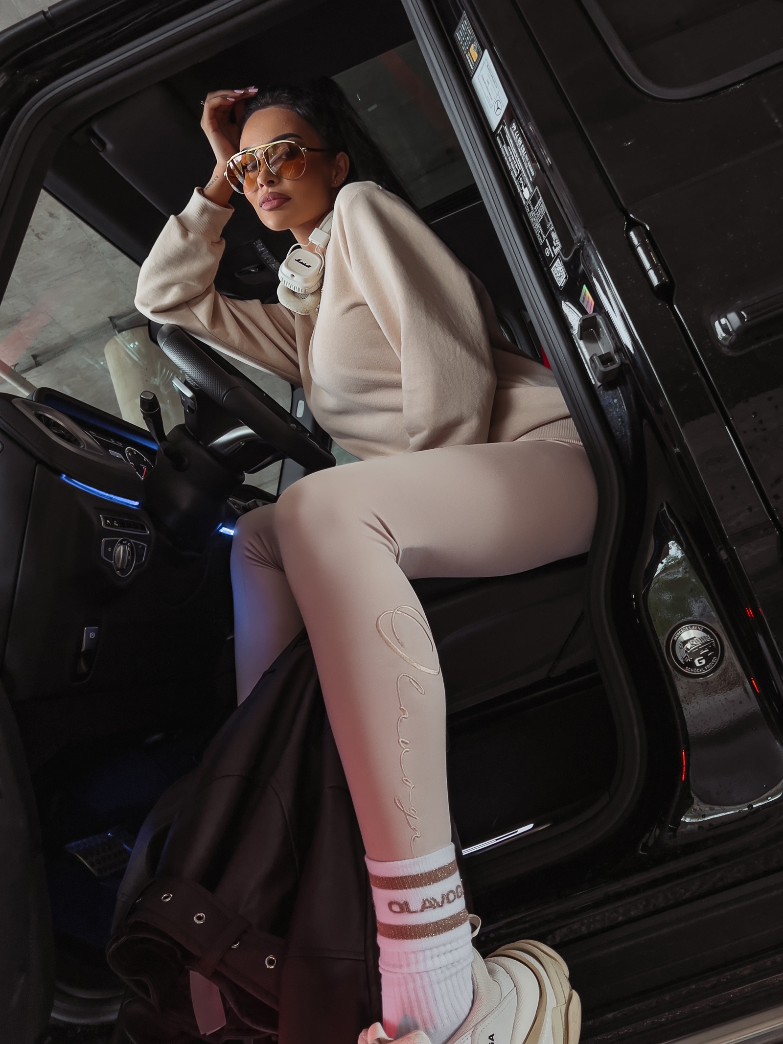 Legginsy przylegające Iggy Ola Voga beżowe