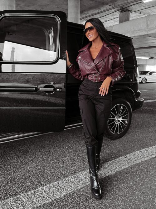 Spodnie cargo bawełniane Zelia Ola Voga czarne