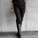 Spodnie cargo bawełniane Zelia Ola Voga czarne