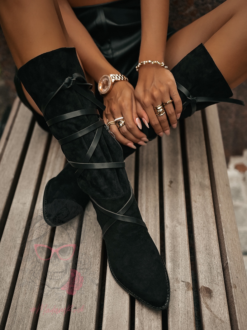 Kozaki saszki Madam Tobor czarne