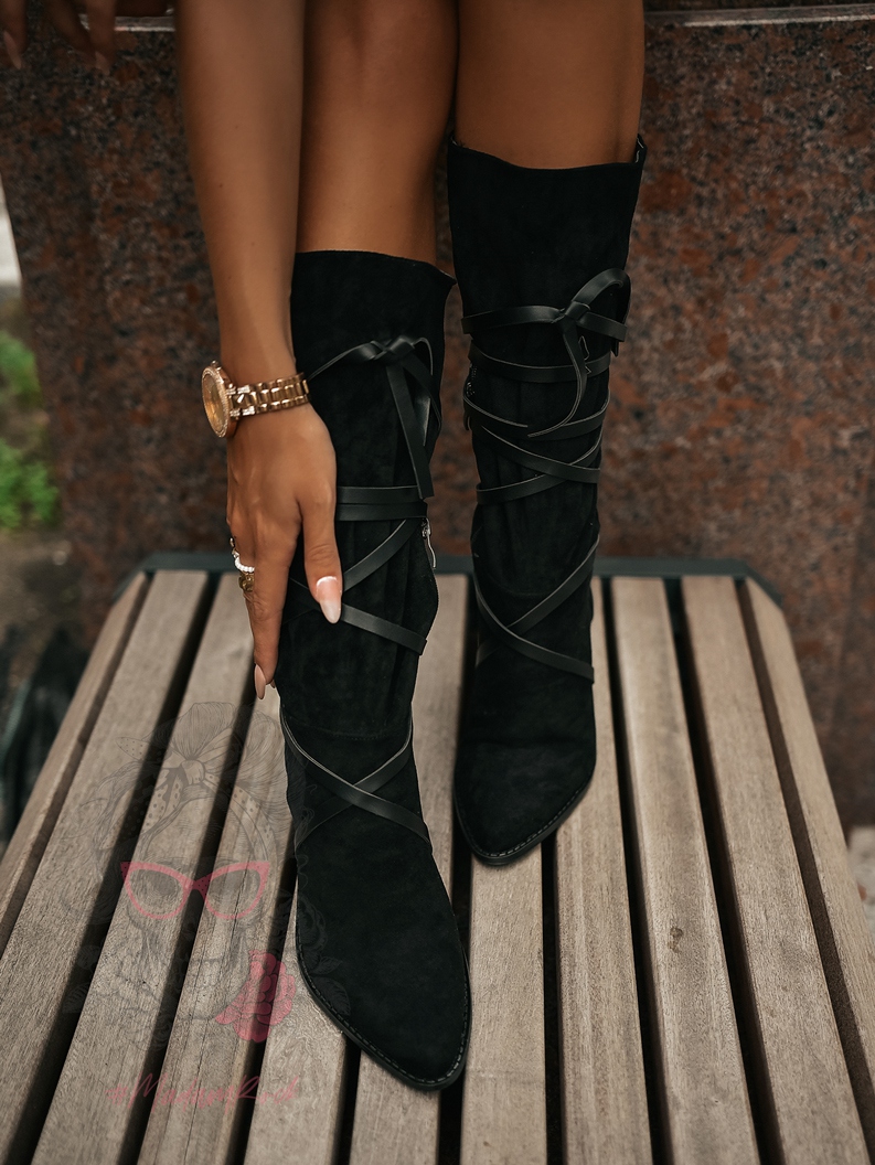 Kozaki saszki Madam Tobor czarne