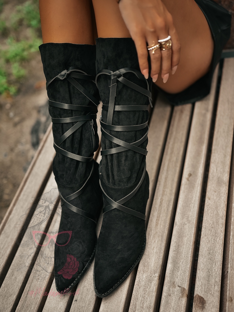 Kozaki saszki Madam Tobor czarne