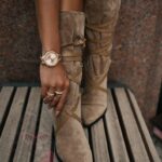 Kozaki saszki Madam Tobor beżowe