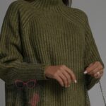 Sweter półgolf oversize Lope Ola Voga khaki