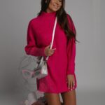 Sweter półgolf oversize Lope Ola Voga różowy