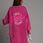 Bluza długa oversize MC Barbie różowa