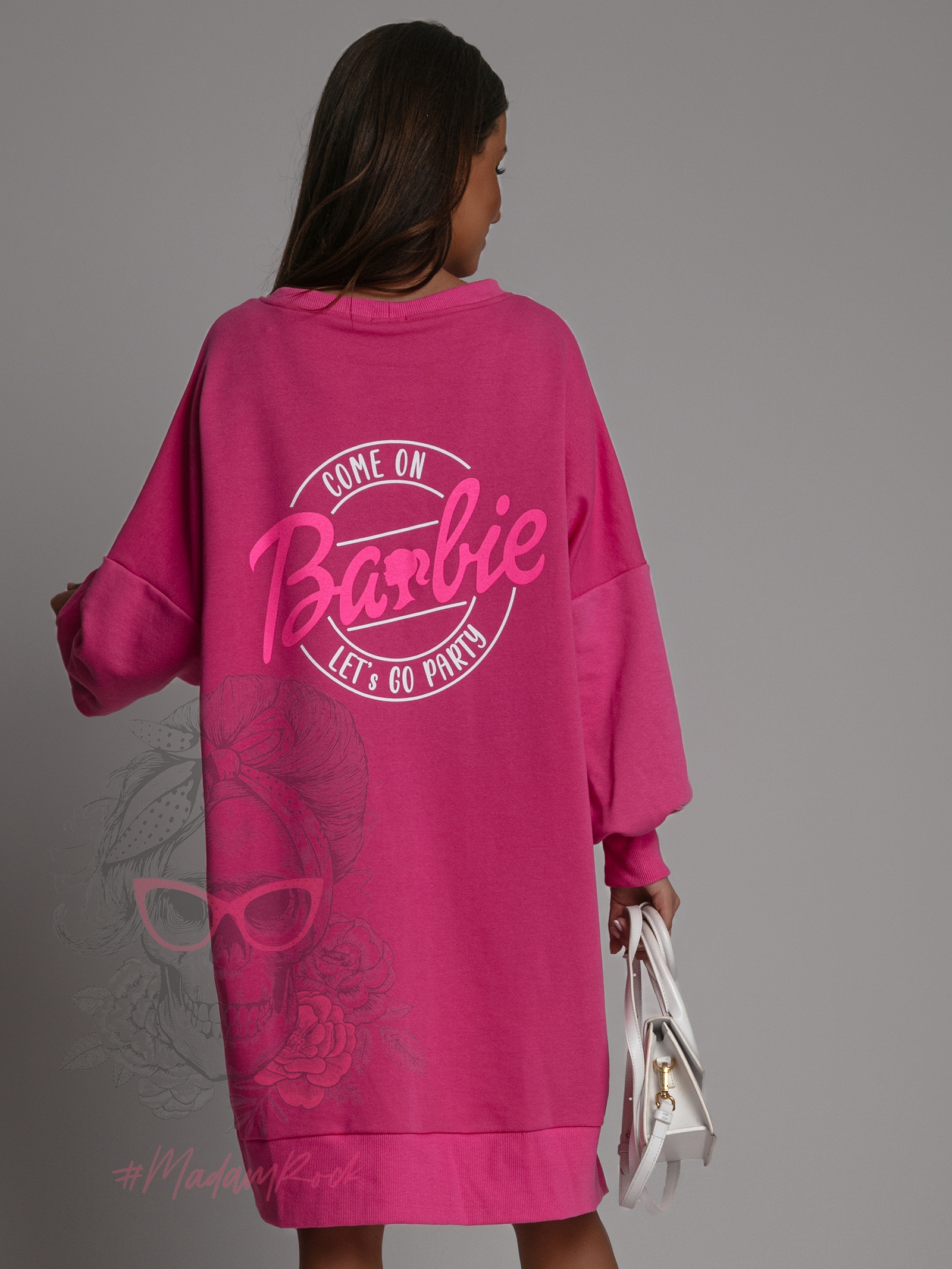 Bluza długa oversize MC Barbie różowa