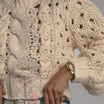 Sweter o luźnym splocie Patt beżowy