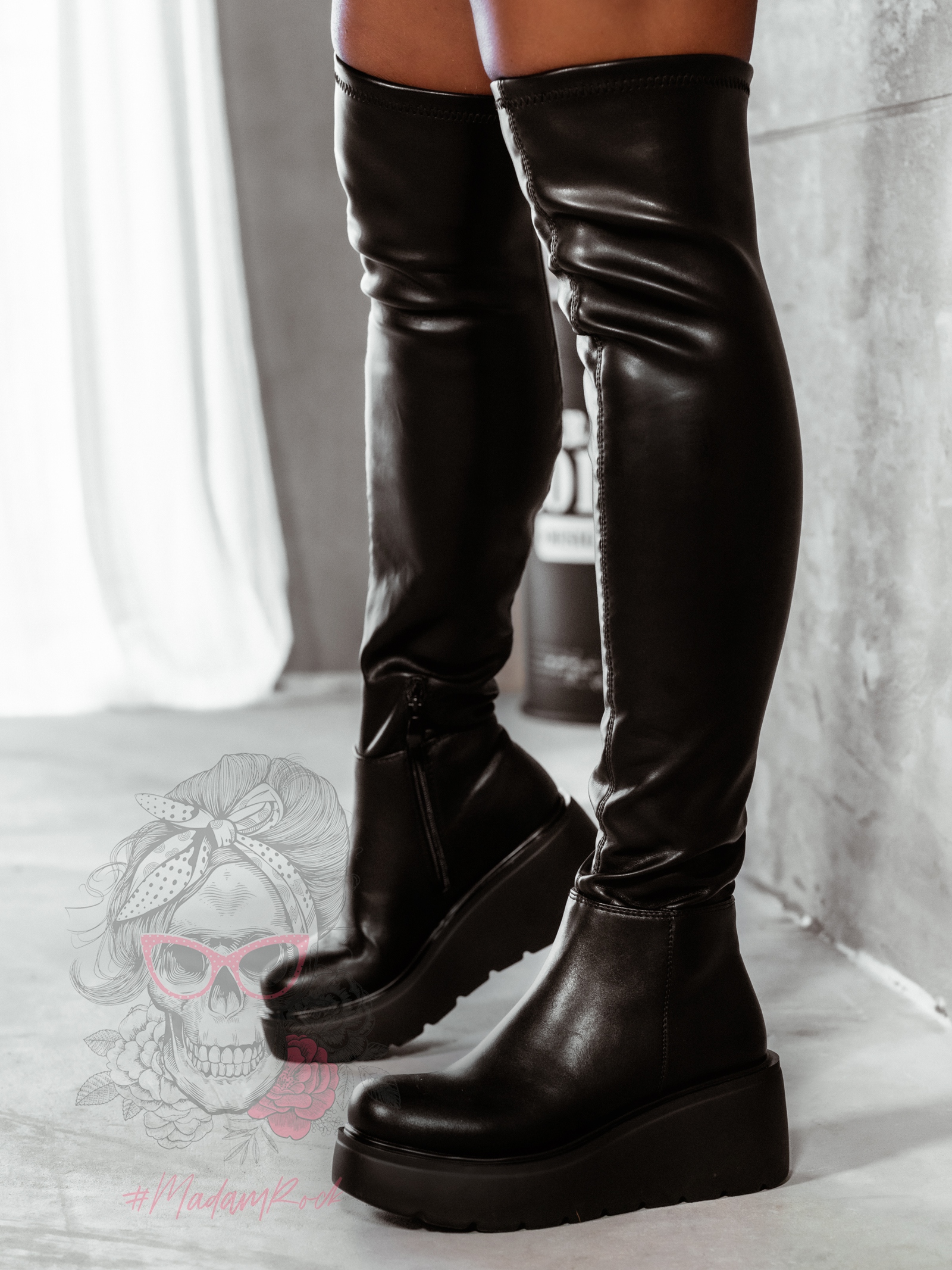 Kozaki elastyczne Rock Tarro czarne