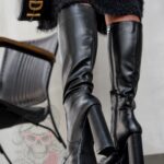 Kozaki na platformie Rock Perpos czarne