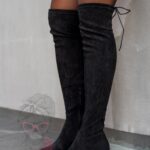 Kozaki zamszowe za kolano Madam Fuper czarne