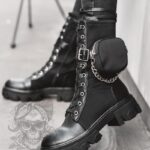 Workery z kieszonką Powers New Rock czarne