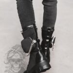 Workery z kieszonką Powers New Rock czarne