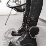 Workery z kieszonką Powers New Rock czarne