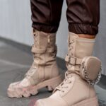 Workery z kieszonką Powers New Rock cappuccino