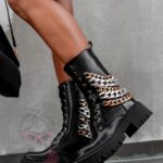 Workery z łańcuchami Detex Rock czarne