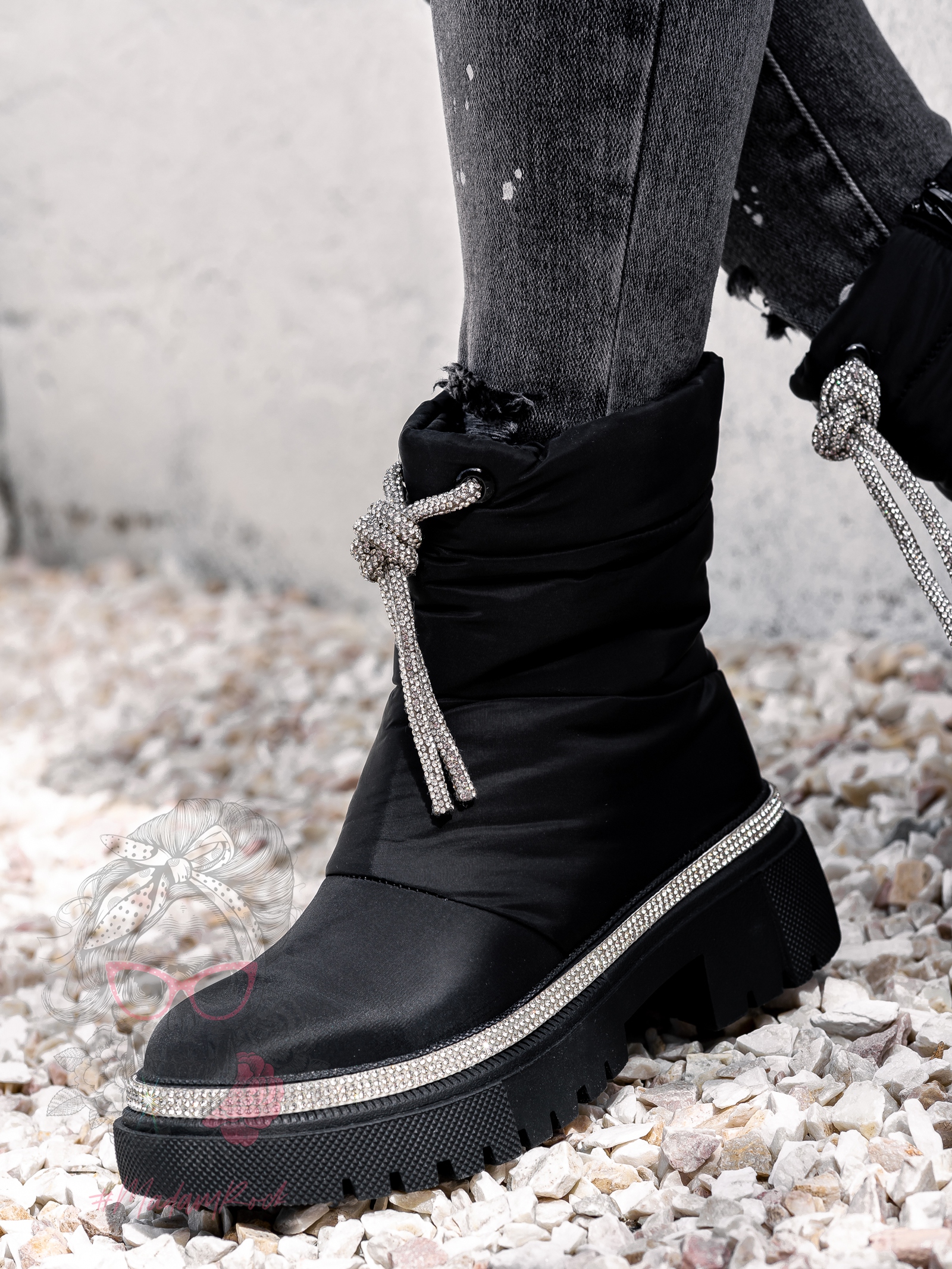 Botki śniegowce Madam List czarne Botki śniegowce Madam List czarne