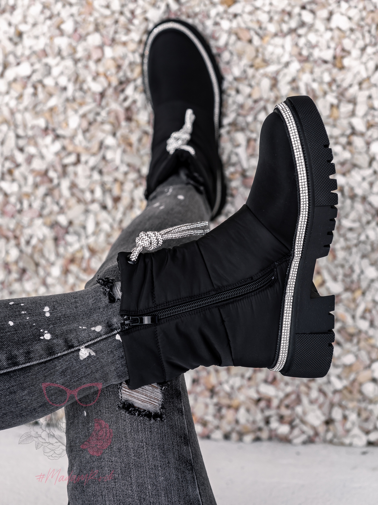 Botki śniegowce Madam List czarne Botki śniegowce Madam List czarne