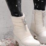 Botki śniegowce Madam List beżowe