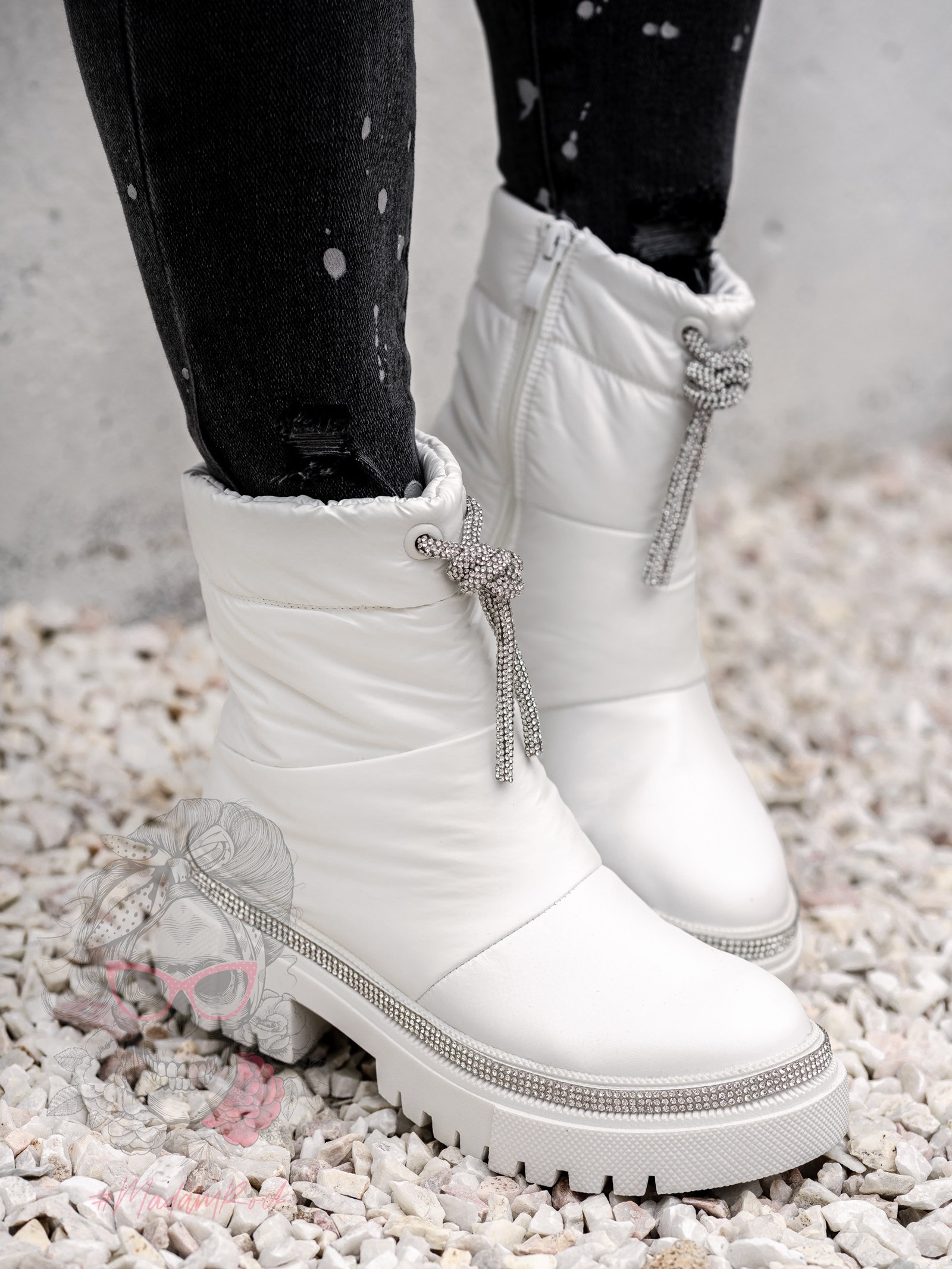 Botki śniegowce Madam List białe Botki śniegowce Madam List białe