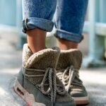 Sneakersy z barankiem Rock Roter khaki