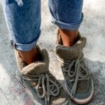 Sneakersy z barankiem Rock Roter khaki