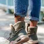 Sneakersy z barankiem Rock Roter khaki