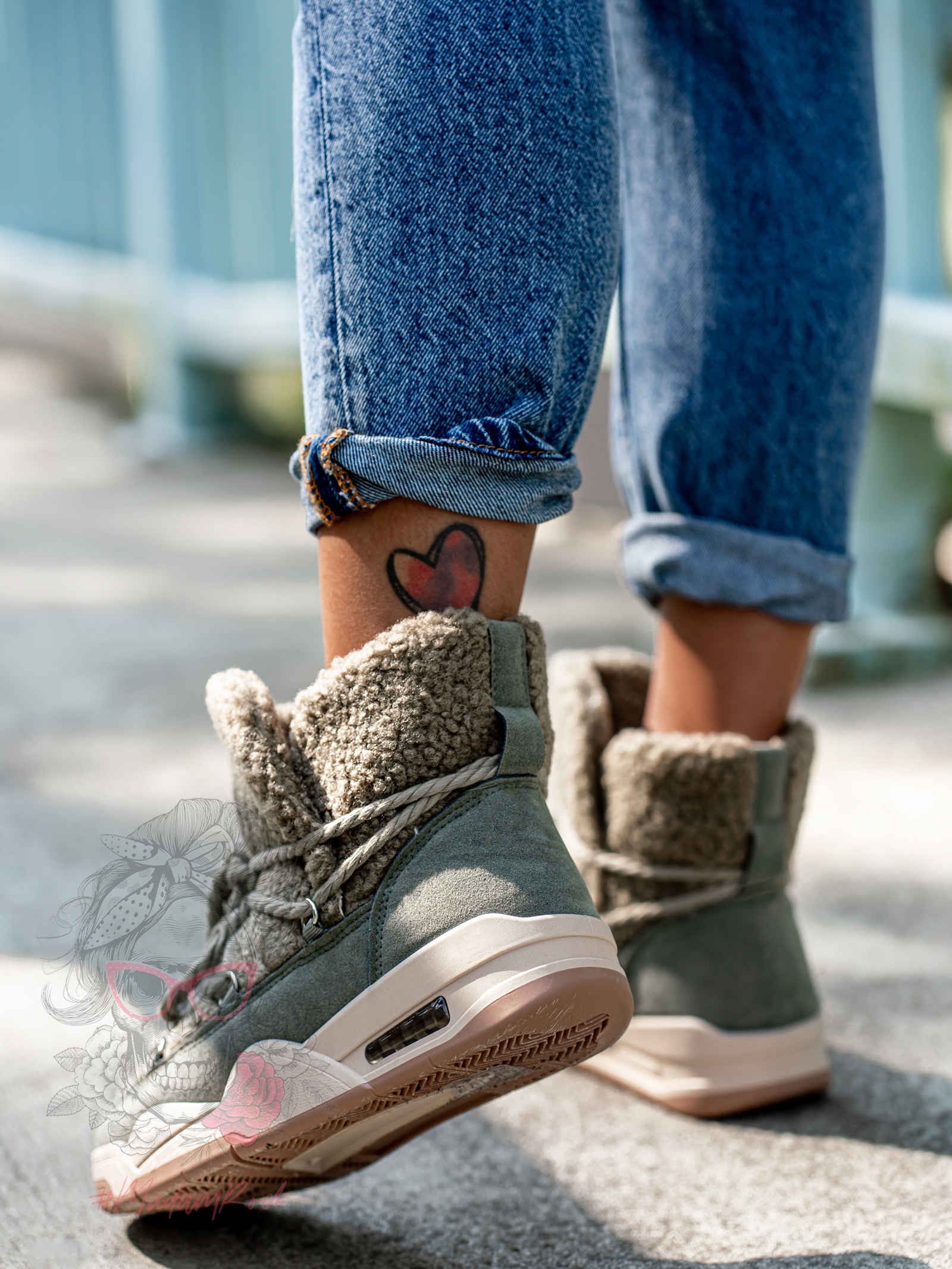 Sneakersy z barankiem Rock Roter khaki Sneakersy z barankiem Rock Roter khaki