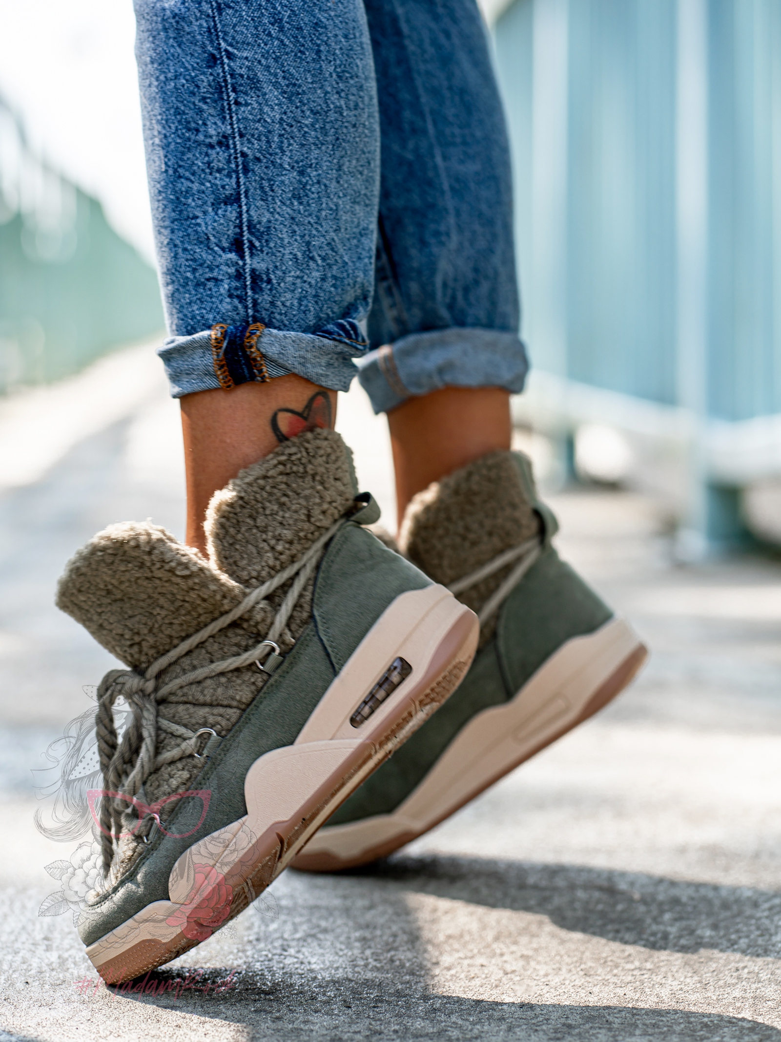 Sneakersy z barankiem Rock Roter khaki Sneakersy z barankiem Rock Roter khaki