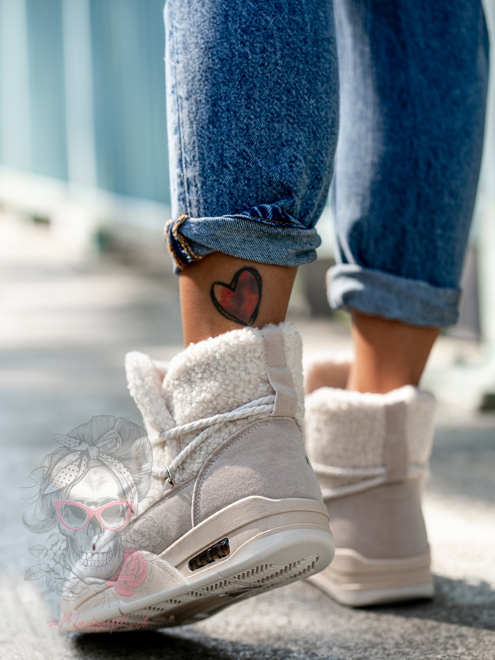 Sneakersy z barankiem Rock Roter beżowe Sneakersy z barankiem Rock Roter beżowe