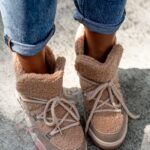 Sneakersy z barankiem Rock Roter camel