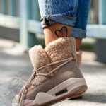 Sneakersy z barankiem Rock Roter camel