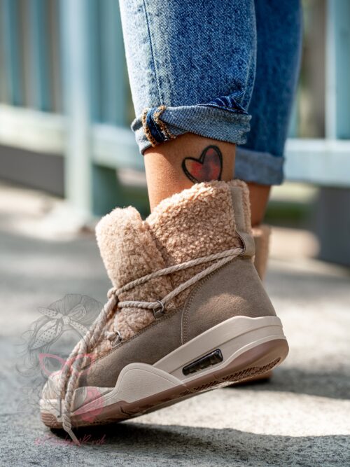 Sneakersy z barankiem Rock Roter camel