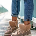 Sneakersy z barankiem Rock Roter camel