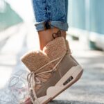 Sneakersy z barankiem Rock Roter camel