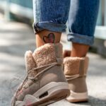 Sneakersy z barankiem Rock Roter camel