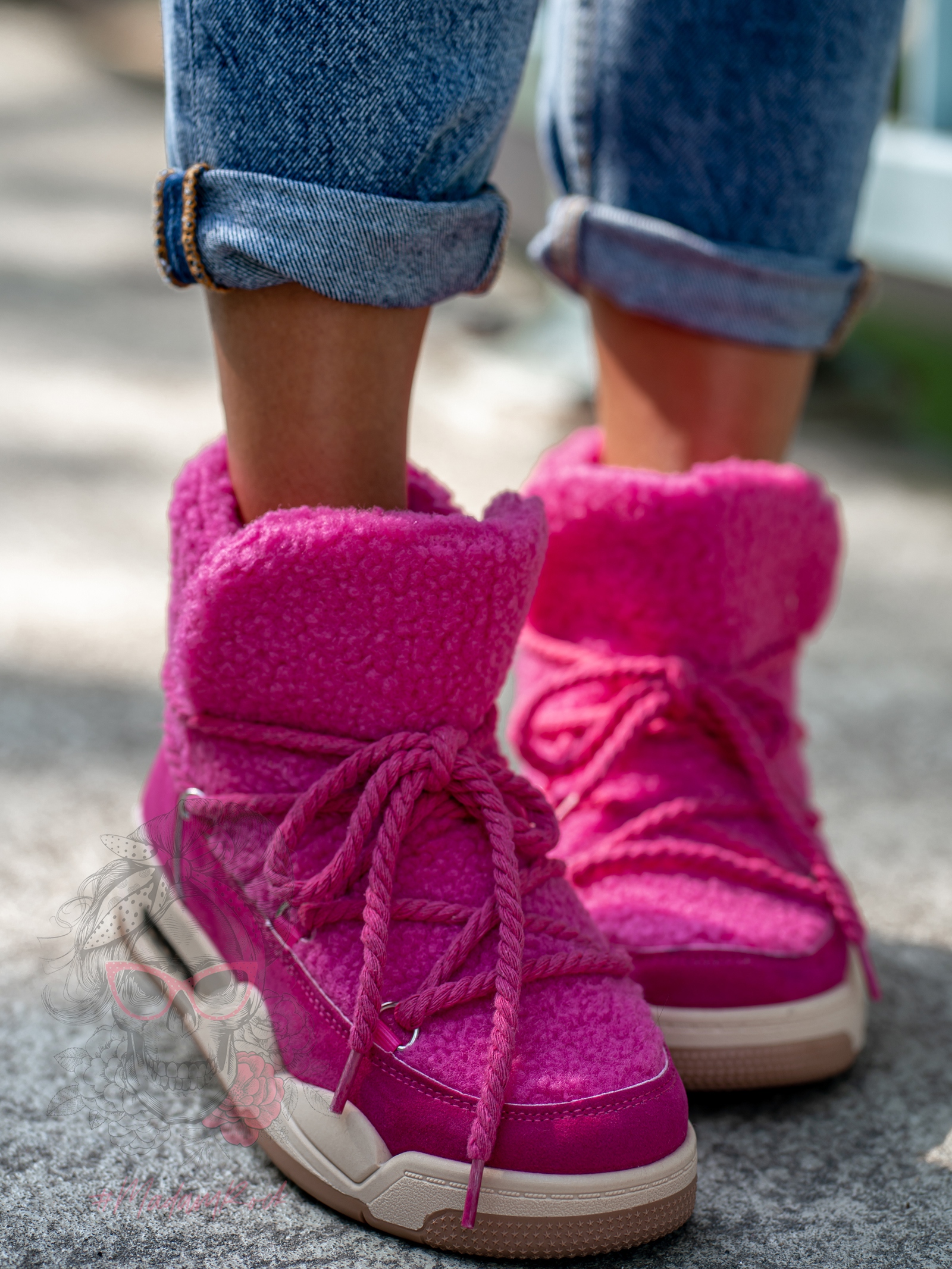 Sneakersy z barankiem Rock Roter różowe