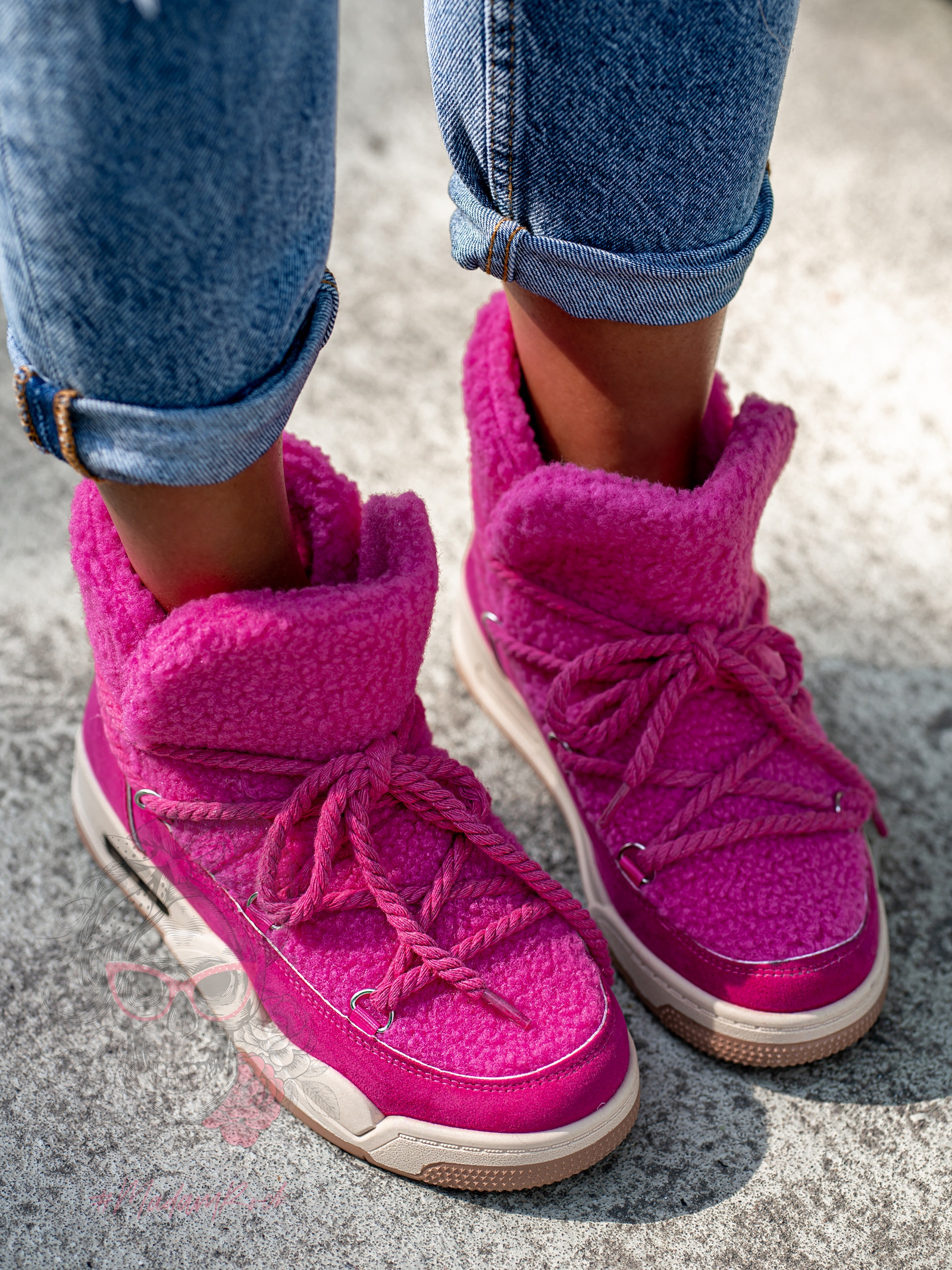 Sneakersy z barankiem Rock Roter różowe