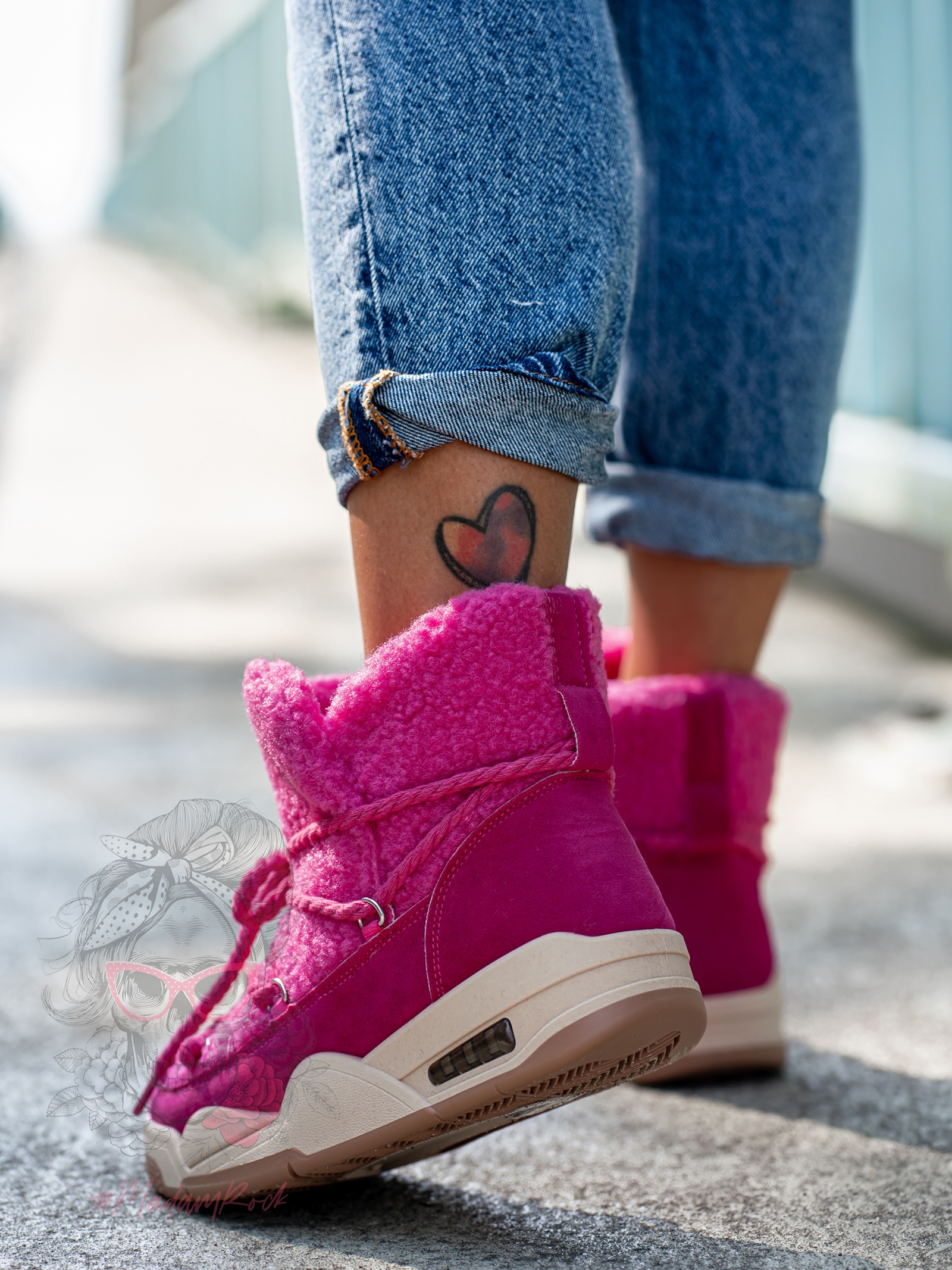 Sneakersy z barankiem Rock Roter różowe