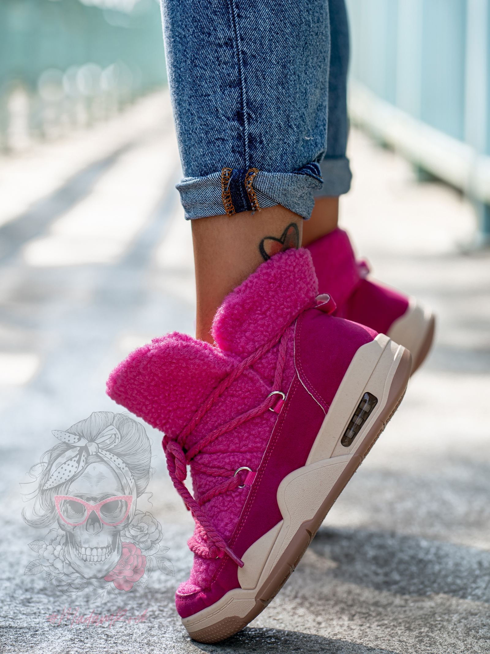 Sneakersy z barankiem Rock Roter różowe